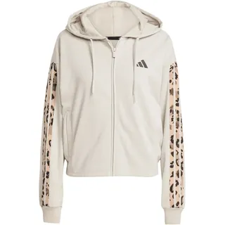 adidas Animal Print 3-Streifen French Terry Sweatjacke Damen JM1860 - wonder alumina/multicolor S