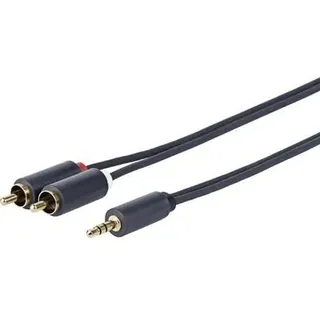Vivolink Audiokabel - mini-phone stereo 3.5 mm männlich zu RCA männlich 5 m, Schwarz