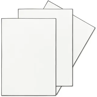 50 Stück Trauerpapier DIN A5 mit handgemachtem schwarzen Rand - 148 x 210 mm - Briefpapier für Kondolenz - Ideal auch zum Bedrucken