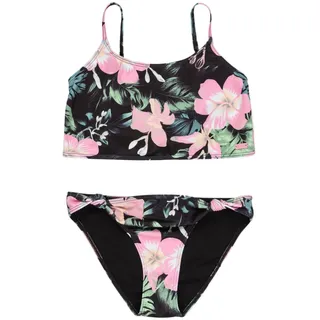 Roxy Triangel-Bikini "Shadow Floral", Mädchen, Gr. 14(155-164cm), Cup B, schwarz, Obermaterial: 18% Elasthan, 82% Microfaser;, Bikini-Sets Triangel-Bikini