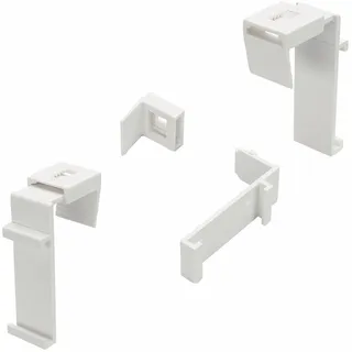 LIEDECO Klemmträger LIEDECO Gr. 1, weiß, B:1,6cm H:4,9cm, Kunststoff, Sichtschutzbefestigungen, für Klemmfix-DUO-Rollo