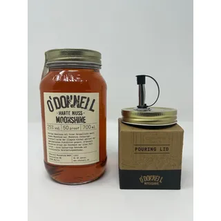 O'Donnell Moonshine Harte Nuss Likör 25% Vol. 0,7 l Geschenkset