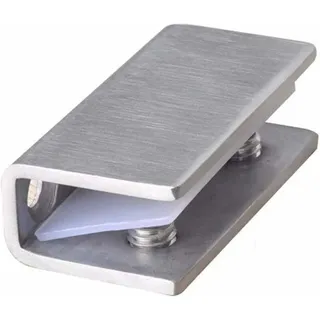 Odipie - 2er-Pack Glas-Duschtür-Klemmen, Klemmen, Edelstahl, feste Scharnier-Wandhalterung, 8–12 mm