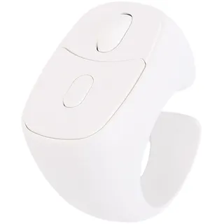 Plyisty Fernbedienungs-Scrollring, Fingerring-Maus, Bluetooth 5.3-Fernbedienung Für E-Reader-App, Kamera, Videoaufzeichnung, Universell Für Smartphone Und Tablet (White)