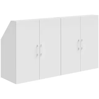 Bellamio Regal Aland Dachschrägenregal 45 Grad-Winkel, Weiß, 90 cm breit mit 2 Türen, verfügbar mit & ohne Türen weiß 179 cm