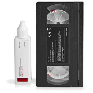 TronicXL VHS Reinigungskassette Reinigungscassette Reinigungsband Videokopf Grundreiniger (2-St. Aufnahme Wiedergabeköpfe Reinigung Kassette Player recorder) schwarz