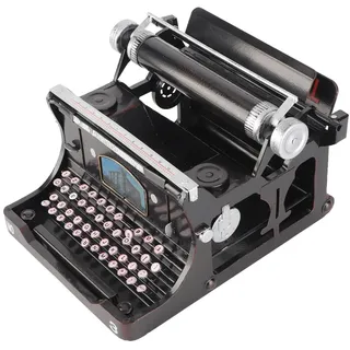 Haofy Tragbare Vintage-Schreibmaschine, Funktionale Miniatur-Schreibmaschine, Handgefertigte Eisenkonstruktion, Ideal für Retro-Dekor und Schreibbegeisterte