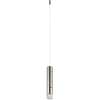 GLOBO LIGHTING LED Pendelleuchte, Dimmfunktion, LED fest integriert, Warmweiß, 2in1 Akku-Lampe Silber: Hängelampe einflammig & Taschenlampe, Ø 3,8cm silberfarben
