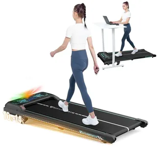 CITYSPORTS Elektrisches Laufband Mit einstellbarer Steigung,440W mit Fernbedienung Bluetooth LED Dispaly, 1-6KM/H, für zuhause oder im Büro - Grün