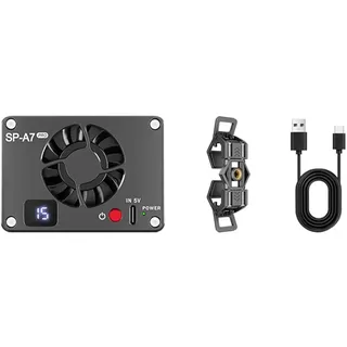 Externer Kamera-Ventilator überhitzt wiederaufladbarer Akku Halbleiter für A7M4 A7C ZVE1 / 10 A6700s Halterung + Kamerakühlung