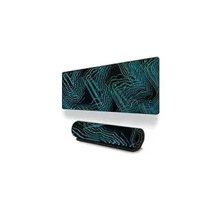 Treer Einfach und Modisch Mousepad, Gaming Mauspad mit Vernähte Kanten, Mauspad L/XL/XXL, rutschfeste Gummibasis Mousepad Gaming, Mauspad Groß (Blau,1000x500mm)