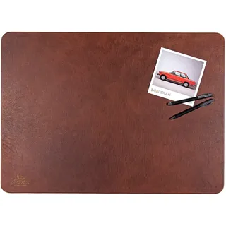 Centaur - Hochwertige Leder Schreibtischunterlage - Nussbraun 40x60 cm - ideal für Büro und Zuhause - Pflegeleichte Schreibunterlage - Handmade in Germany