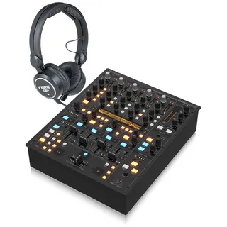 Behringer Mischpult, (DJ-Mixer, DJ-Clubmixer), DDM4000 + HP 1 DJ-Set - DJ Mixer-Set