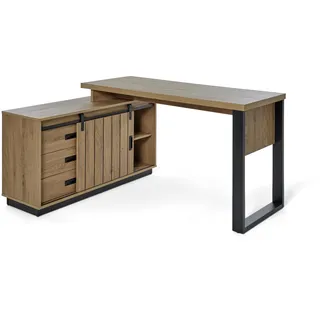 Jahnke Eckschreibtisch SLIDE C 150 E Braun