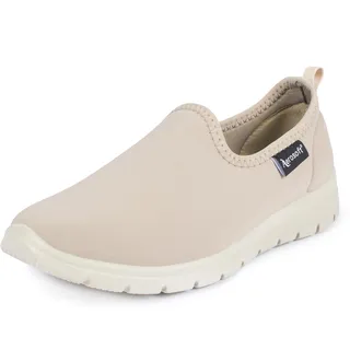 Aerosoft Damen Ballerina Stretch 20 Weite G-H rutschhemmend leicht Soft dehnbar (Beige, EU Schuhgrößensystem, Erwachsene, Damen, Numerisch, M, 38) - 38 EU