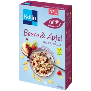 Kölln Müsli Beere-Apfel-Hafer ohne Zuckerzusatz 400g Packung