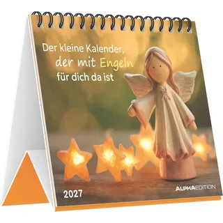 Neumann Der kleine Kalender, der mit Engeln für dich da ist Tischaufstellkalender 2027 14x12 cm