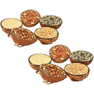 vidaXL Gefüllte Kokosnusshälften Wildvögel 290 g
