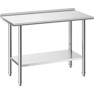 Vevor Gasto Arbeitstisch Edelstahltisch 121,9 x 61,0 x 89,4 cm
