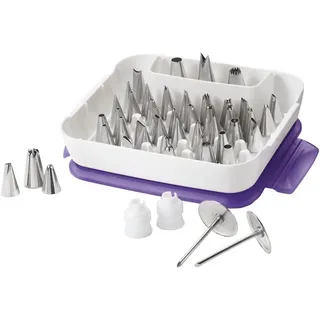 Wilton Meister Spritztüllen Set für Tortendekoration, 55-Teilig, Tüllen für Sppritzbeutel Spritzdüsen zum Verzieren Ihrer Torten und Cupcakes - Set/55