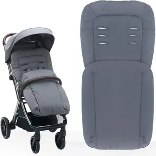 Fillikid Fußsack Sommerfußsack 90 x 40cm für Buggy Kinderwagen Jogger Grau - Grau