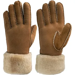Pearlwood Lederhandschuhe PEARLWOOD "Emma", Damen, Gr. 7, tobacco, Schafsleder, unifarben, Handschuhe Lederhandschuhe, Atmungsaktiv, Wärmeregulierend, Wind - und Wasserabweisend