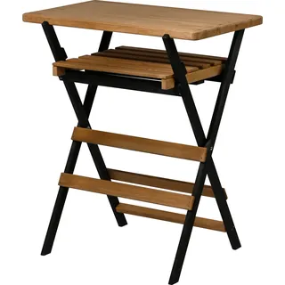 Dobar Klappbarer Multifunktionstisch Holz 70 x 44 x 81 cm Schwarz/Braun