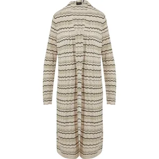 s.Oliver Langer Cardigan mit Ajourmuster und Glitzergarn Grau 32