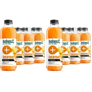 hohes C ALL-IN-ONE Everyday (6x 850ml), Mehrfruchtsaft aus Fruchtsaftkonzentraten (Orange, Zitrone, Sanddorn), 100% Saft, 10 Vitamine, ohne Zuckerzusatz & Süßungsmittel, ohne künstliche Aromen, vegan
