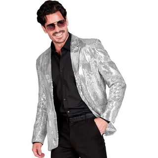 W WIDMANN MILANO Party Fashion - Party Fashion Jackett mit Pailletten für Herren, Disco Fever, Anzugjacke, Schlagermove
