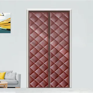 Magnet Wärmeschutzvorhang für Türen, neuestes Modell, Thermo Türvorhang, Isolier Schutz Vorhang, Haustierfreundlich, Wasserdicht, Winddicht, Volle Größe, 85 x 200 cm Kaffee