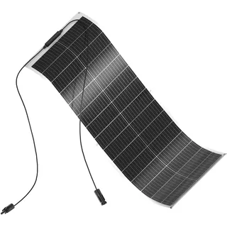 WUZECK Solarpanel Flexibel 100W, 12V Flexibles Solarpanel Schmal Lang 100Watt Solarmodul für 12V Batterien Wohnmobil Balkon Wohnwagen Boot Photovoltaik Panel Solaranlage Pv Modul Weiß