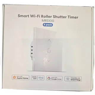 Meross WLAN Rolladenschalter funktioniert mit Homekit, Alexa Rollladen, Smart Jalousien Schalter benötigt Nullleiter, Zeitschaltuhr und Sprachsteuerung, kompatibel mit Siri, Alexa, Google Home 4pcs