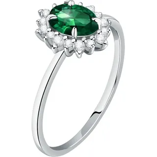 Live Diamond Ring grün / weiß 54