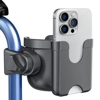 Getränkehalter Rollator: Becherhalter Kaffeehalter Rollstuhl Cup Holder | Rollstuhl Rollatoren Zubehör mit Handy für Senioren, Gehhilfe Flaschenhalter Cup Holder für Kinderwagen, Fahrrad, Knieroller