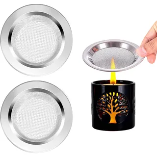 2 Räucherstövchen Sieb Sieb für Ölbrenner Edelstahlsiebe FüR Duftlampen Ø 10 cm Ideal FüR RäUcherwerk Und öLbrenner
