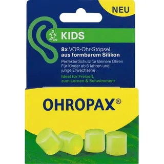 Ohropax KIDS SILIKON VOR-Ohr Stöpsel 8 st