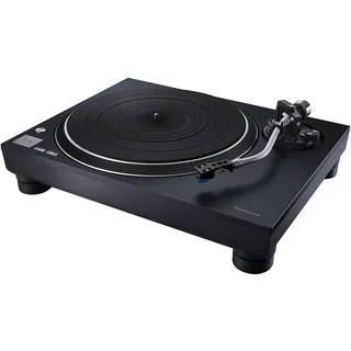Technics SL-100C Plattenspieler mit Direktantrieb, AT-VM95C Tonabnehmer, Autolift, 3 Geschwindigkeiten, Staubschutz, PHONO-Kabel, schwarz