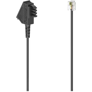 Hama Telefon (analog) Anschlusskabel [1x TAE-F-Stecker - 1x RJ11-Stecker 6p4c] 6m Schwarz