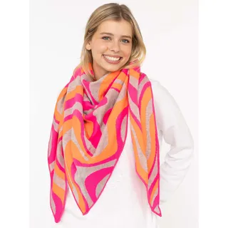 Zwillingsherz Dreieckstuch "Happy Waves", in Rosa - (L)200 x (B)130 cm