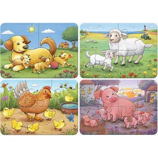Ravensburger Kinderpuzzle 2, 4, 6, 8 Teile - Kleine Bauernhoftiere