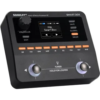 SONICAKE Multi-Effekt Prozessor für Gitarre Bass 130+ Effekte, NAM/IR-Support, Looper, eingebauter Tuner/Metronom, Stereo-Ausgang, Kompakte Smart Box QME-20