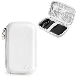 Linpr 2.5" Externe Festplatte Tasche für Seagate, Hartschalenetui Festplatten Extern für Sandisk Extreme PRO, WD Elements Portable External Hard Drive SSD 1 TB 2 TB Schützende Reisetasche Hülle (Weiß)