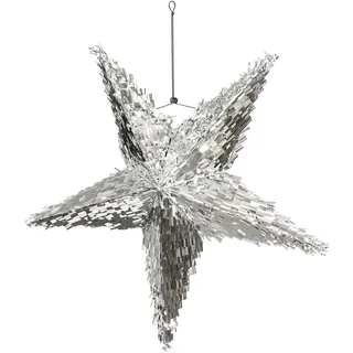 OEM Falt-piñata - Stern, 68x68x30cm, Silber