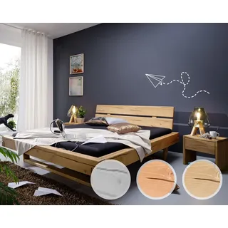 3S Frankenmöbel »Alia 1« Balkenbett Massivholz BE-0280 / 180x200 cm / Eichefarben honig gebeizt