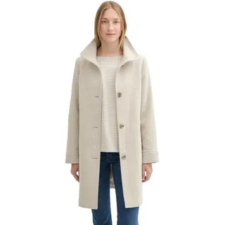 Tom Tailor 1042902 Stand-up Collar Mantel Soft Ivory Twill Structure 2XL