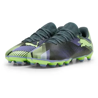 Fg/ag Jr Fußballschuhe - Gray skies/elektro purple/fizzy apple/puma White 28