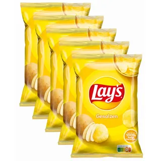 Lay's Chips - Lays Chips Gesalzen - 5 Tüten je 150 Gramm