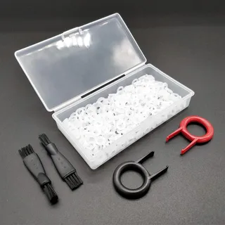 250 Stück dicke 2 mm Gummi-O-Ring-Dämpfer O-Ring Sanitär-Gummi,für Cherry MX Switch und mechanische Tastatur,mit 2 Tastatur-Abziehern,Tastenkappen-Entfernungswerkzeug und 2 Reinigungsbürsten