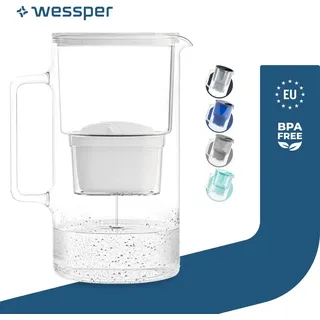 Wessper Wasserfilter Kanne weiß 2,5 L